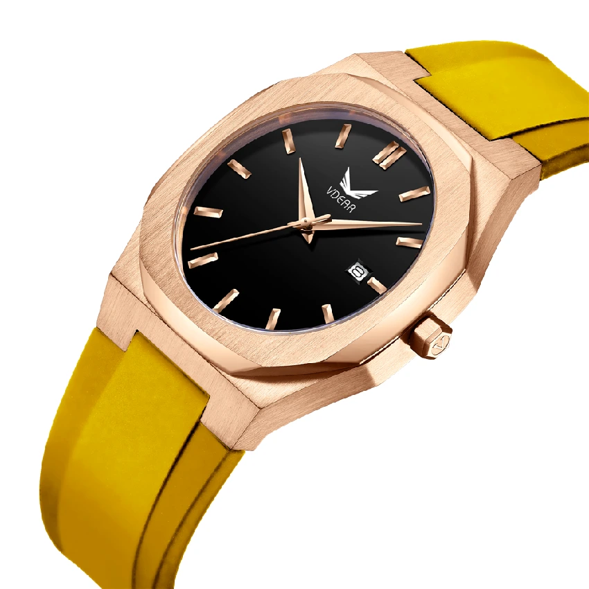 VDEAR - Mens Branded Wrist Watch Stainless Steel Back Cover Luxury Golden Watches Top Designer Steel Strap Quartz others 1