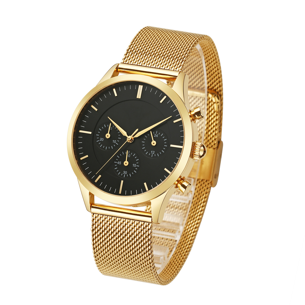 VDEAR - Produttori di orologi di Shenzhen, orologio da polso da uomo in acciaio inossidabile di lusso, cronografo, movimento al quarzo giapponese impermeabile 3 atm 10