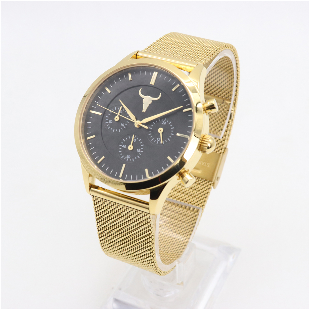 VDEAR - Produttori di orologi di Shenzhen, orologio da polso da uomo in acciaio inossidabile di lusso, cronografo, movimento al quarzo giapponese impermeabile 3 atm 14