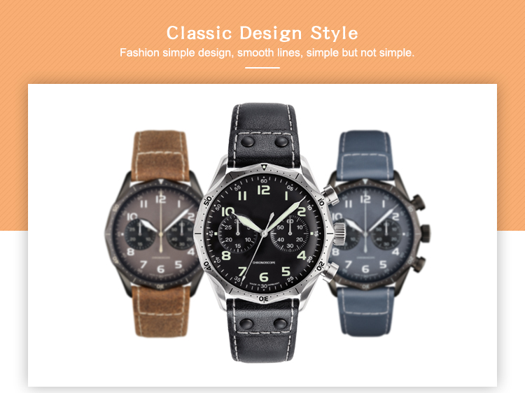 VDEAR - Top Quality Cheap Automatic Custom Your Own Brand Automatic Quartz Watches Chronograph Watch 10