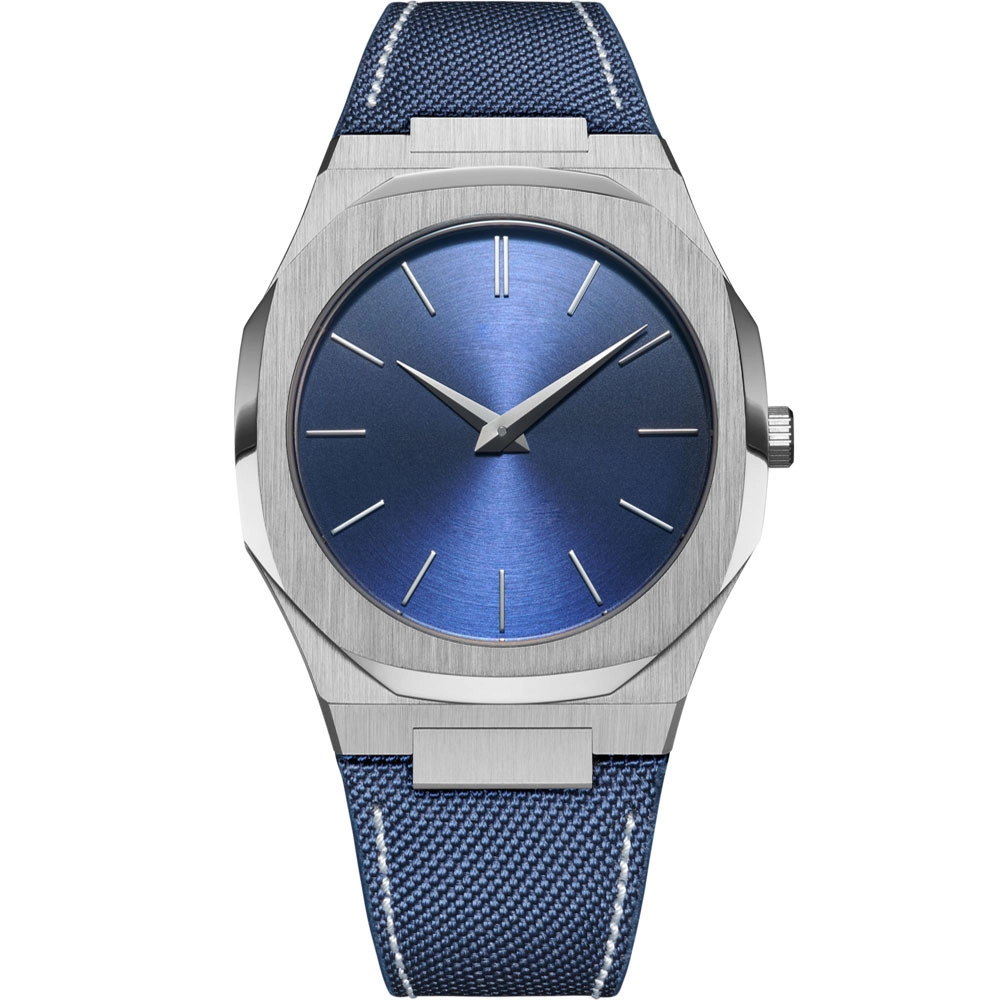 VDEAR - OEM blue Sun pattern fashion men wrist watch quartz japan movt watch stainless steel back New Arrival 1