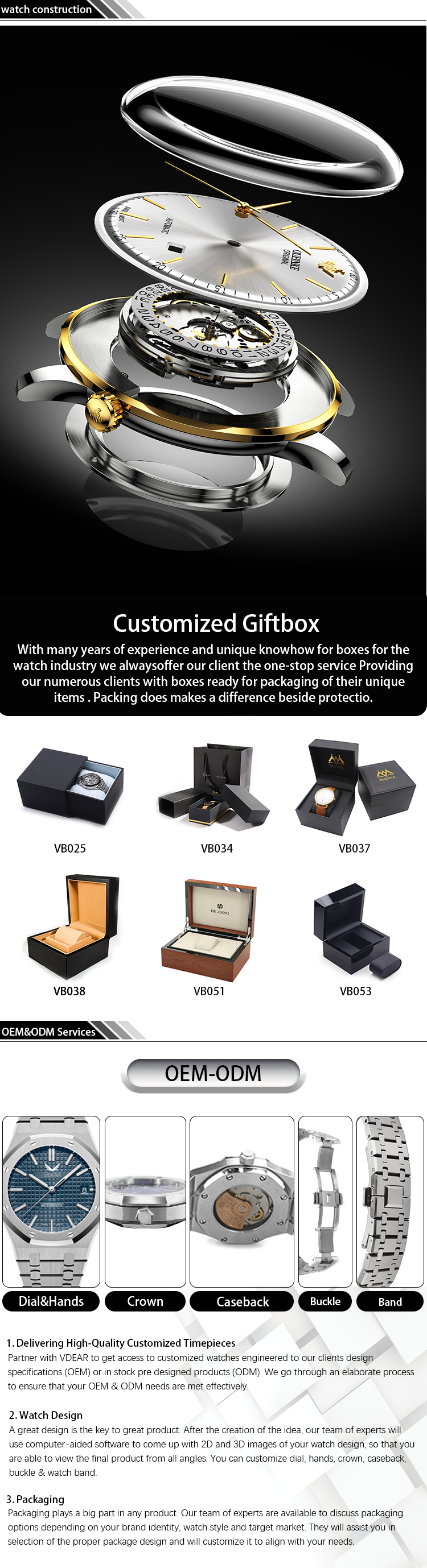 VDEAR - 316L stainless steel case minimal silicon band unique luxury famous brand custom watches men New Arrival 15