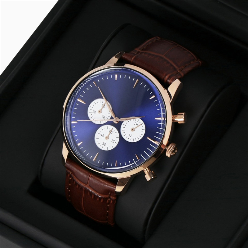 VDEAR - Butterfly buckle genuine leather oem own brand chronograph men watches wristwatches quartz Chronograph Watch 16