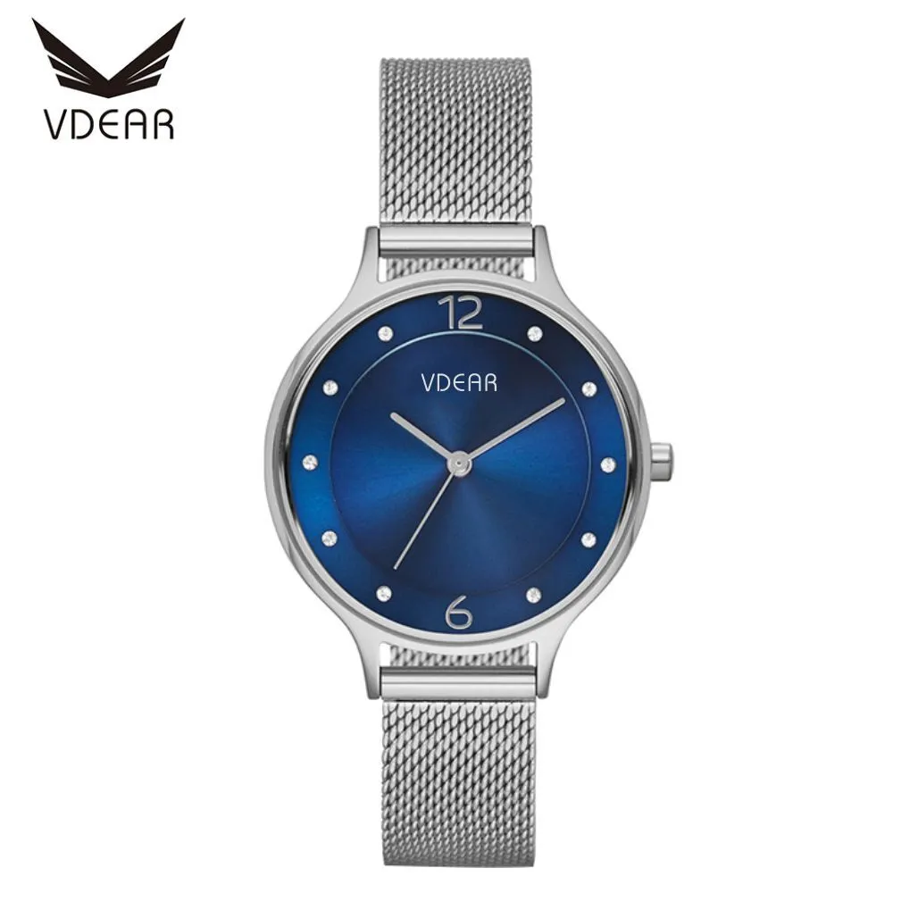 VDEAR - Luxury Dress Quartz Stainless Steel Watch for Women Lady Quartz Watch 1