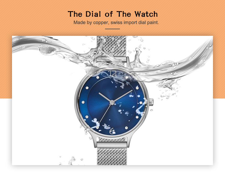 VDEAR - Luxury Dress Quartz Stainless Steel Watch for Women Lady Quartz Watch 8