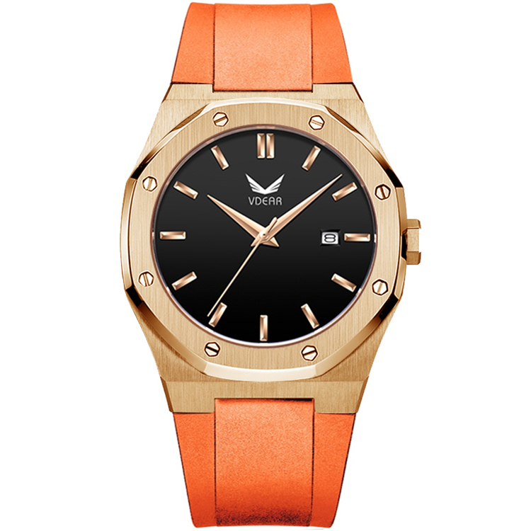 VDEAR - 2021 Luxury Custom Logo Create Your Own Quartz Watches Brand Men Fahion Wrist Watch Reloj Oem Stainless Steel Style 1