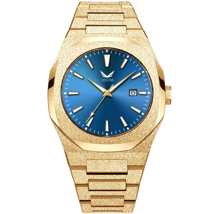 VDEAR - Horloge met logo op maat, OEM, private label, saffierkristal, klassiek nieuw horloge, nieuwste stijl voor heren, roestvrij staal 1