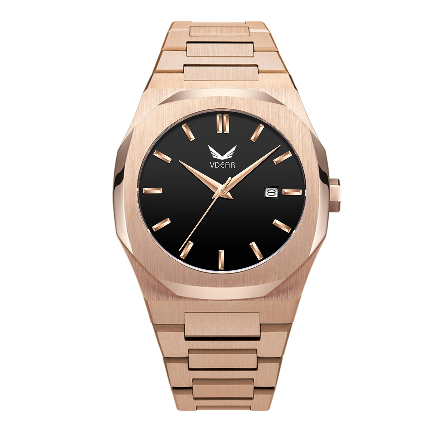 VDEAR - High Quality Non Branded Butterfly Clasp Stainless Steel Chain Reloj De Acero Inoxidab Mano Watches Wrist Luxury Man Movement others 1