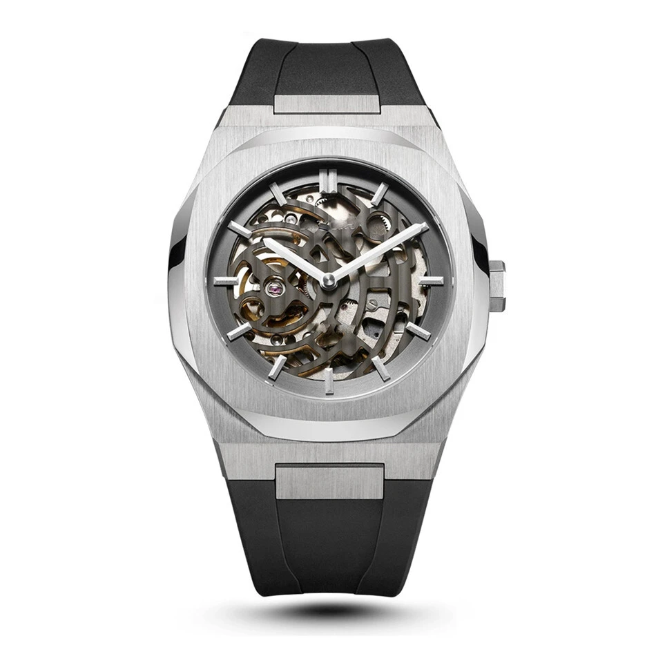 VDEAR – 2020 meistverkaufte klassische Herrenuhr mit Skelett-Zifferblatt, Edelstahl, Automatik, bekannte Eigenmarke. 1