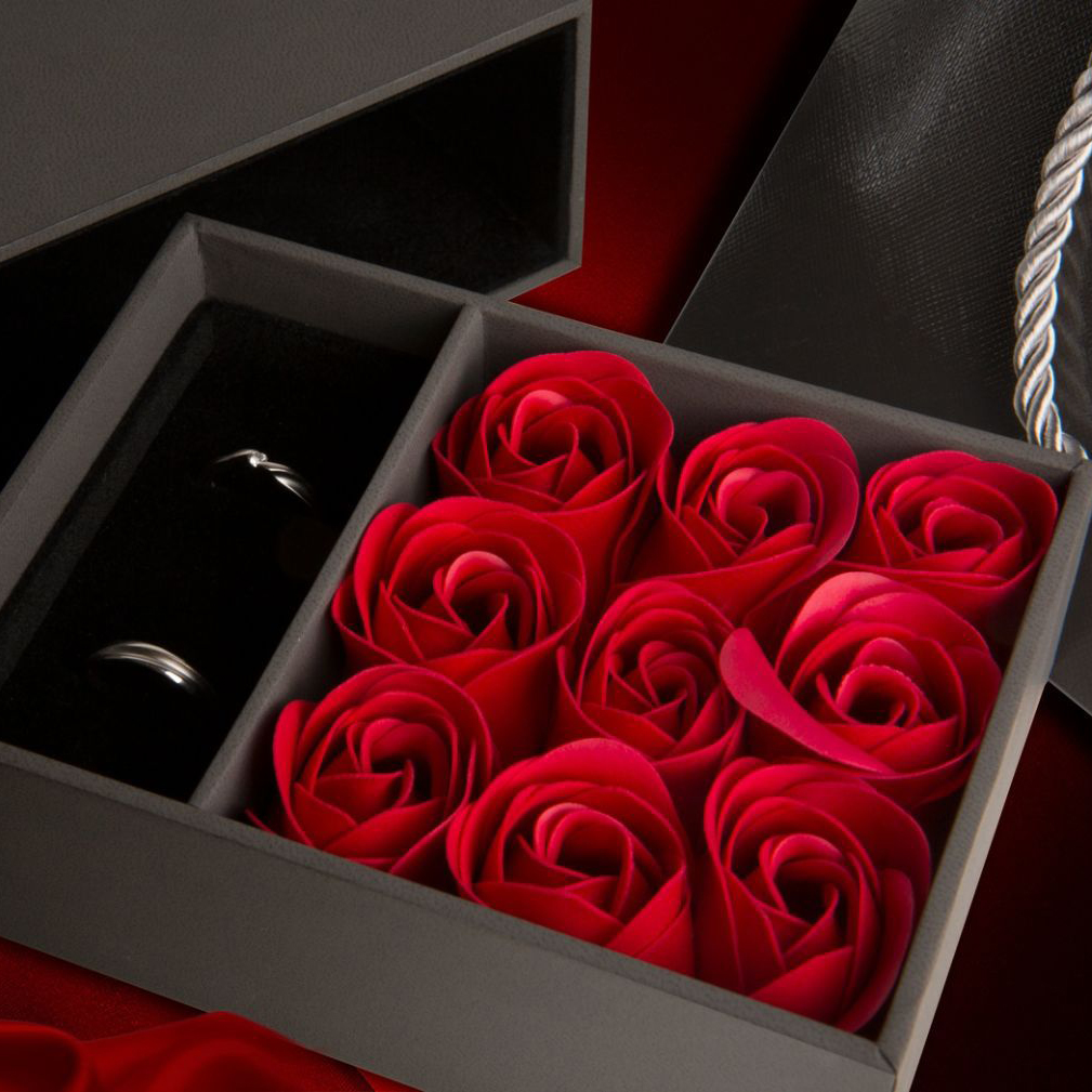 VDEAR - Custom logo luxury gift paper packaging watch box with rose Watch Box 11