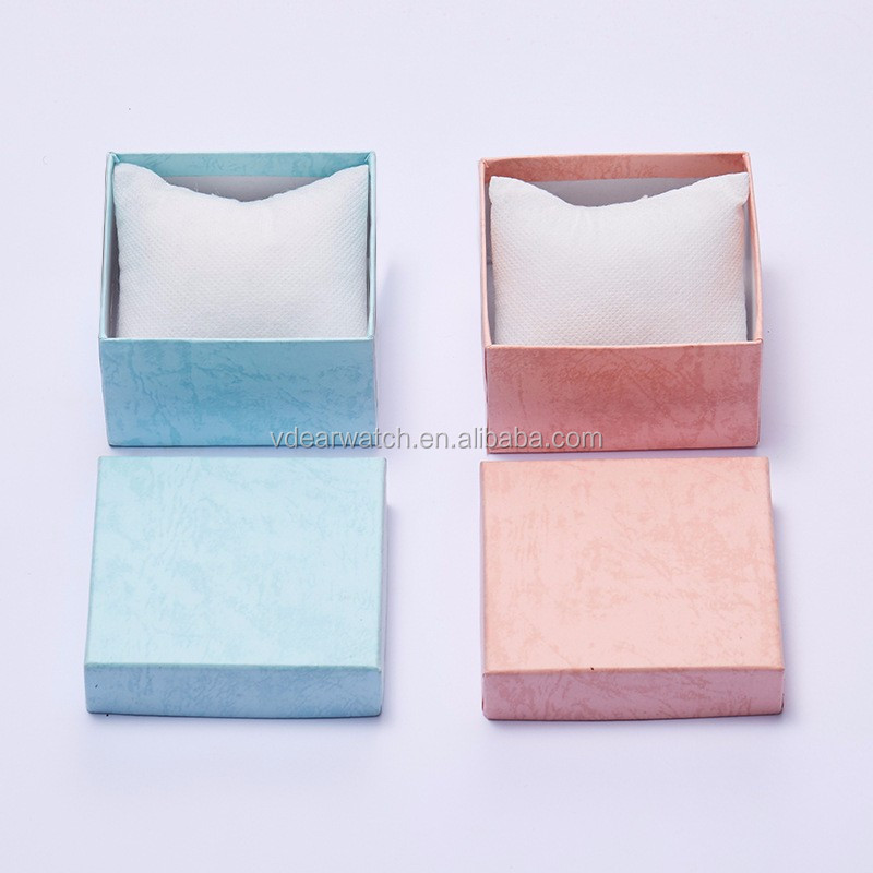 VDEAR - Billig fyrkantig klockpresentask kudde hålad i lagerpappersklockask med lock Klockask 17