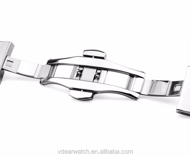VDEAR - Wholesale bulk heavy solid stainless steel metal watch strap with quick release Mesh Band 16