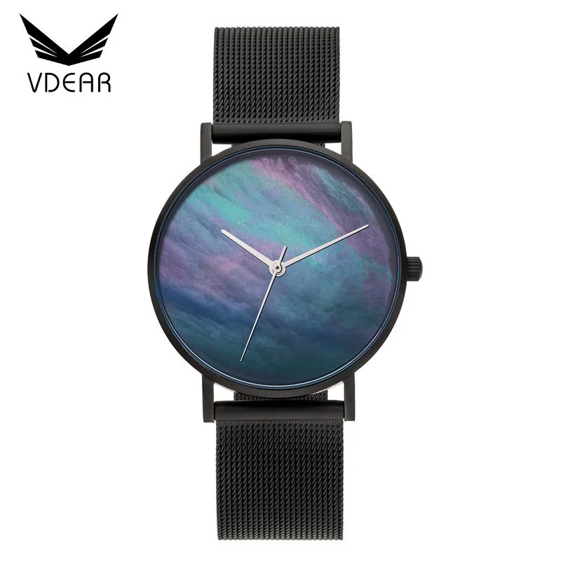 VDEAR - Make your own brand blank watch case minimalist ladies colorful mother of pearl watch dial Fancy Watch 1