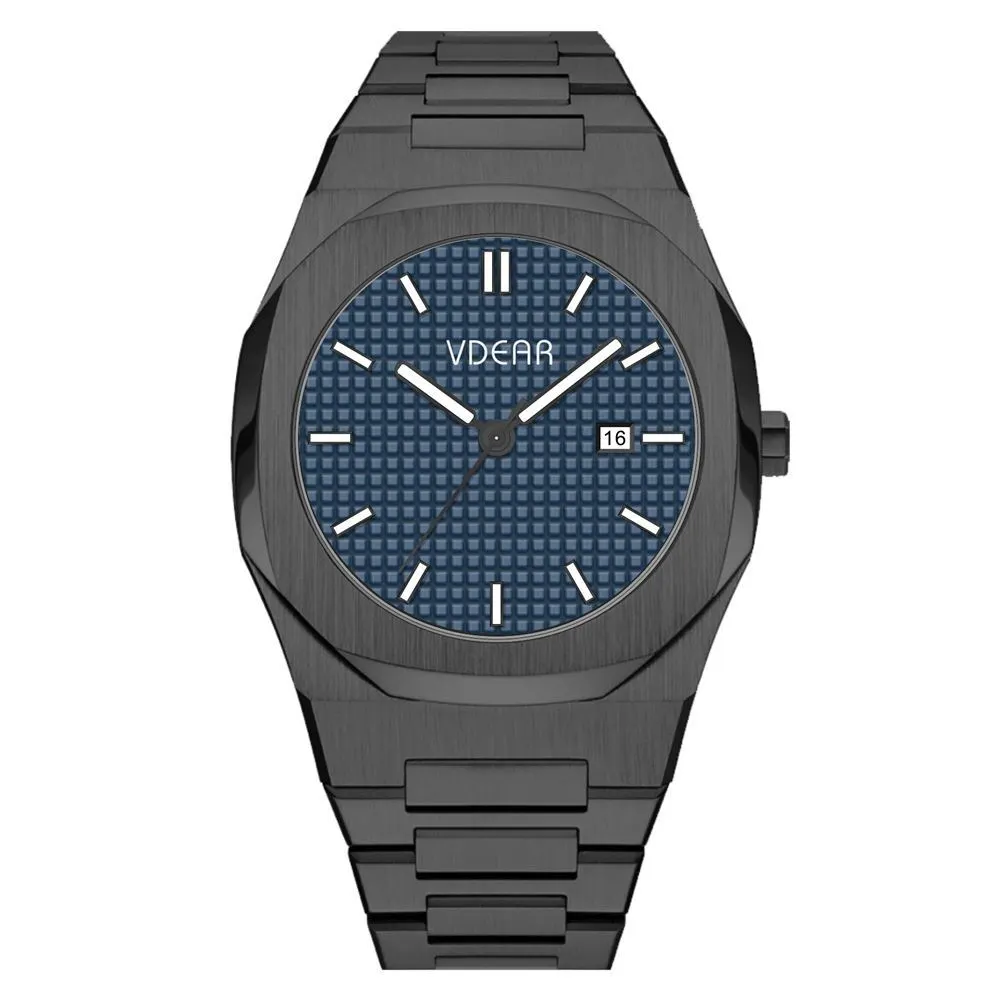 VDEAR - Jam Tangan Fashion Tahan Air dengan Logo Kustom, Casing Belakang Stainless Steel, Buatan China dan lainnya 1