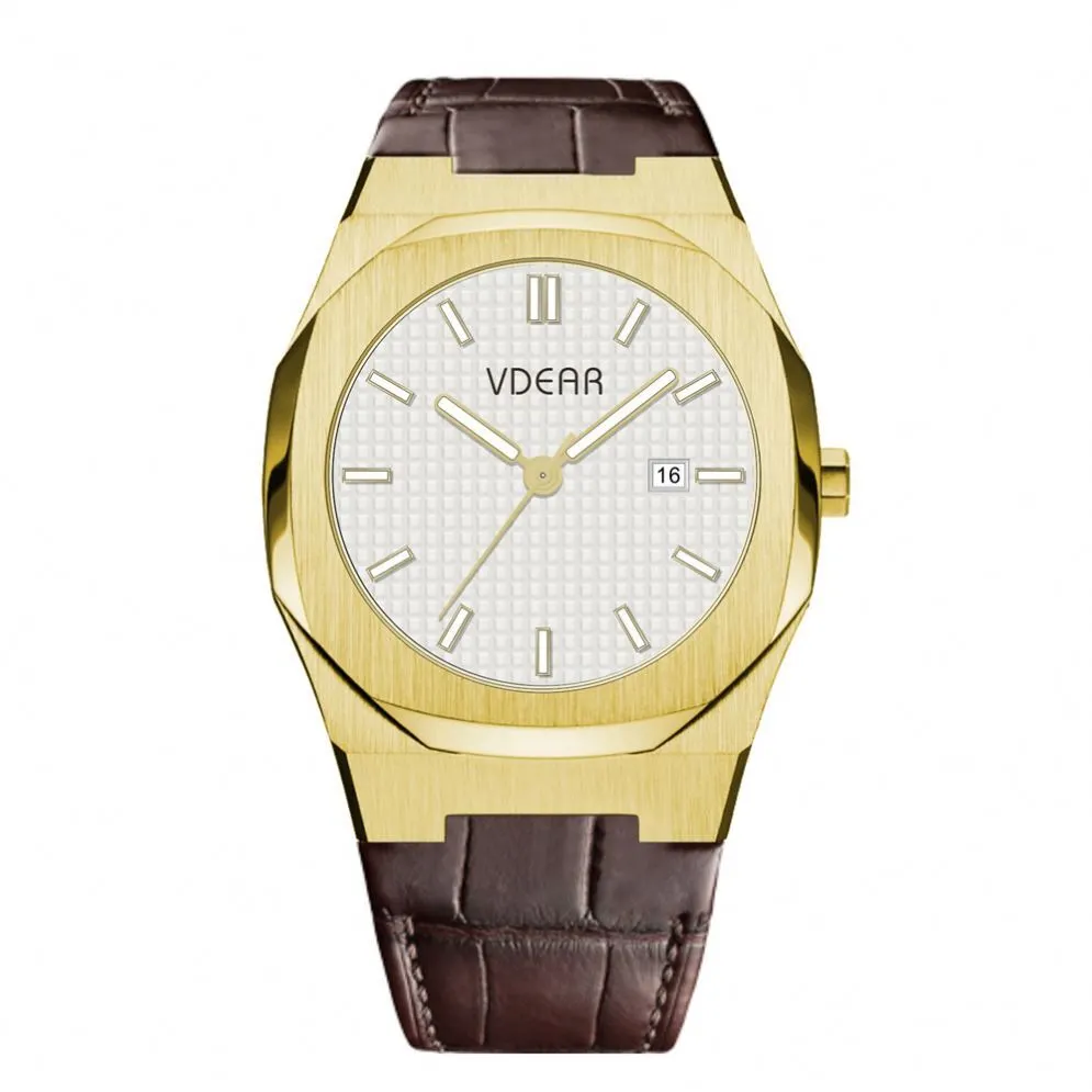 VDEAR - Fancy Water Resistant Own Brand Custom Luxury Leather Watch For Man others 1