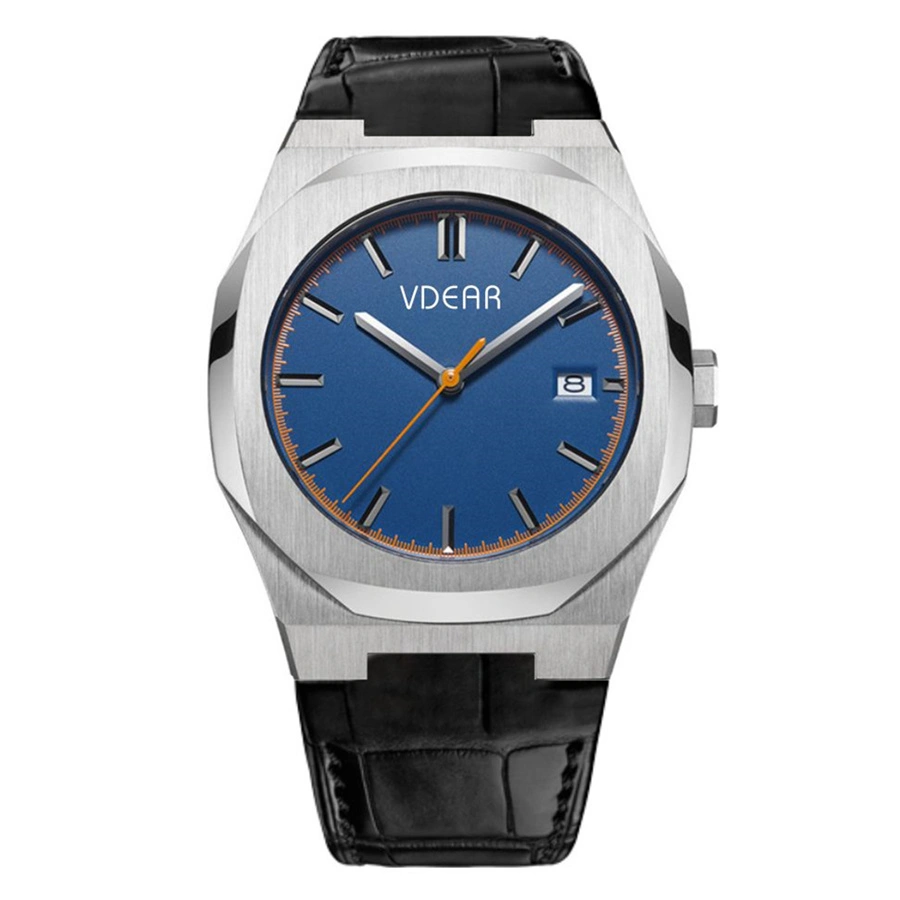 VDEAR - Blank Case Quartz Watches For Men Stainless Steel Back Cover Singapore Japan Movement Watch Black others 1