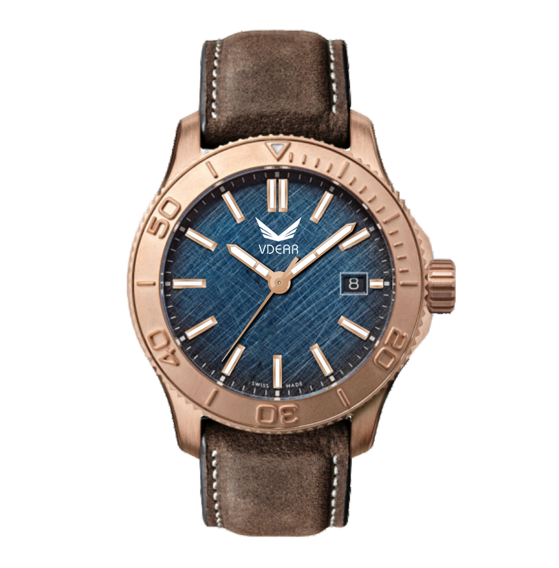 VDEAR - 2021 Luxury Lujo Stainless Steel Strap Acero Inoxidable Dorado Japanese Movt Diving Watch Case Men Waterproof New Arrival 10