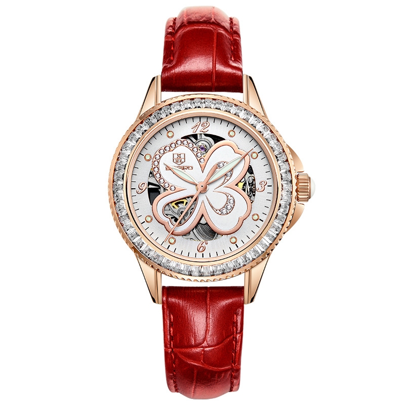 VDEAR - 2017 newest design Luxury brand lady no battery automatic mechanical watch with hollow face Automatic Watch For Men 19