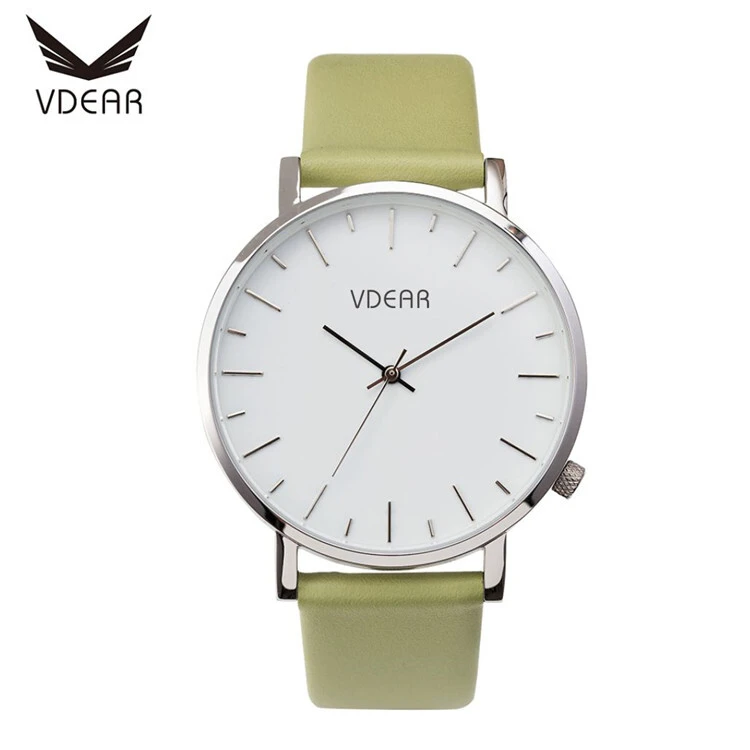 VDEAR - Classic japanese quartz movement simple design mens watch with interchange strap Stainless Steel Style 1