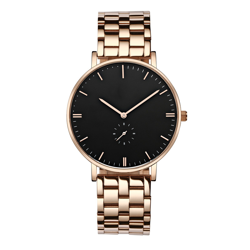 VDEAR - 316L stainless steel band sapphire glass simple rose gold luxury brand watches men Stainless Steel Style 12