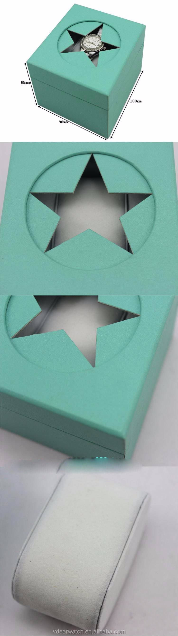 VDEAR - علب ساعات مربعة الشكل بتصميم فريد وقوي، مصنوعة من الورق المقوى. 7