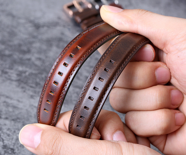 VDEAR - Quick release pins 20mm strong leather belts custom made low price watch strap leather Leather Band 15