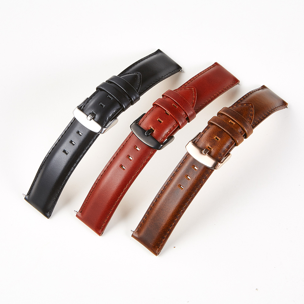 VDEAR - Quick release pins 20mm strong leather belts custom made low price watch strap leather Leather Band 13