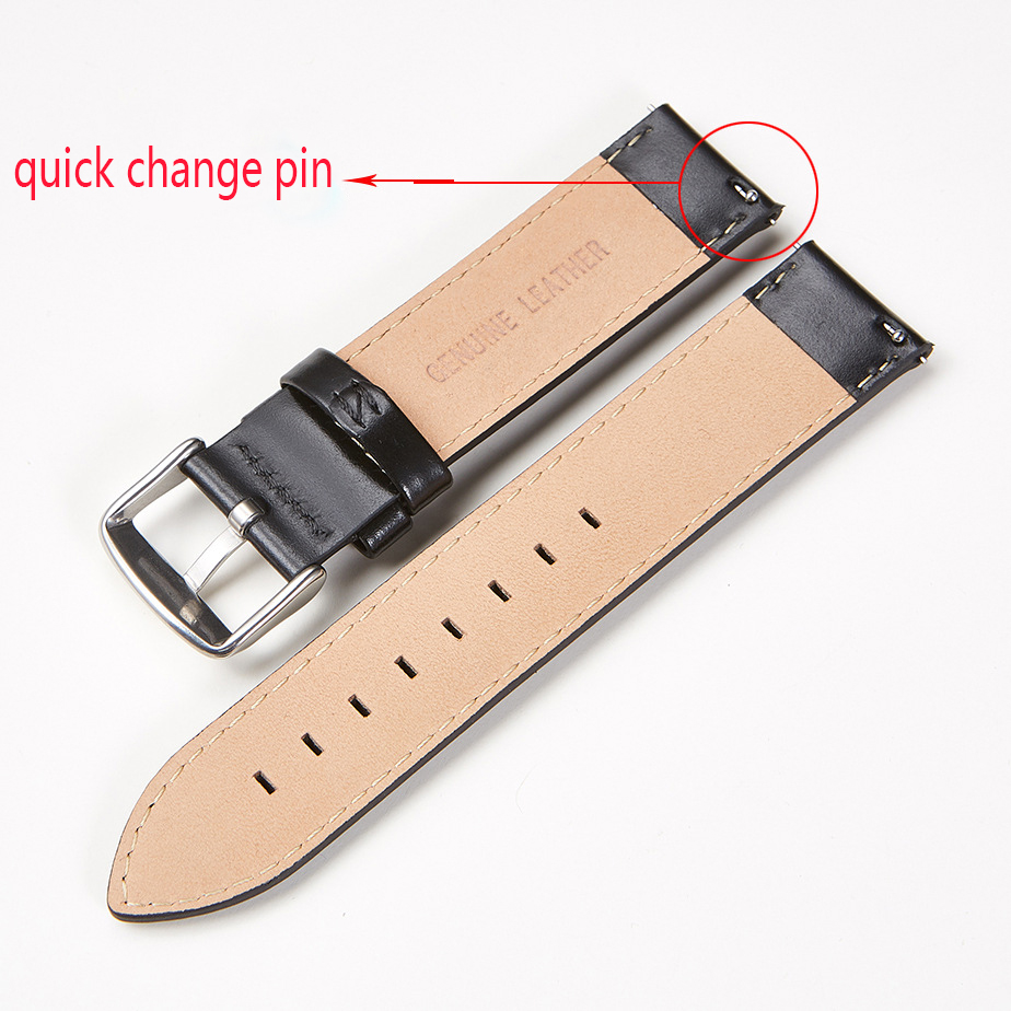 VDEAR - Quick release pins 20mm strong leather belts custom made low price watch strap leather Leather Band 14