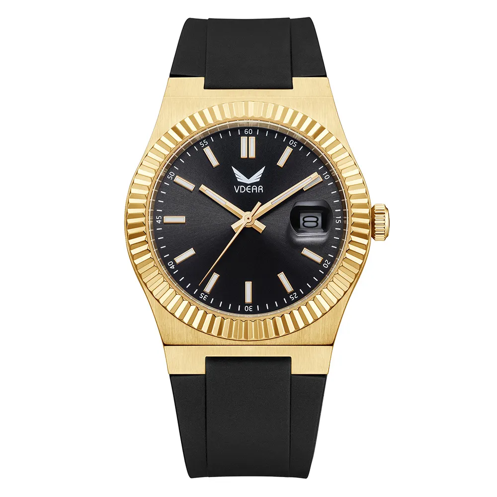 VDEAR 40mm Wave Betel Sunray Dial Luxe Horloge 1