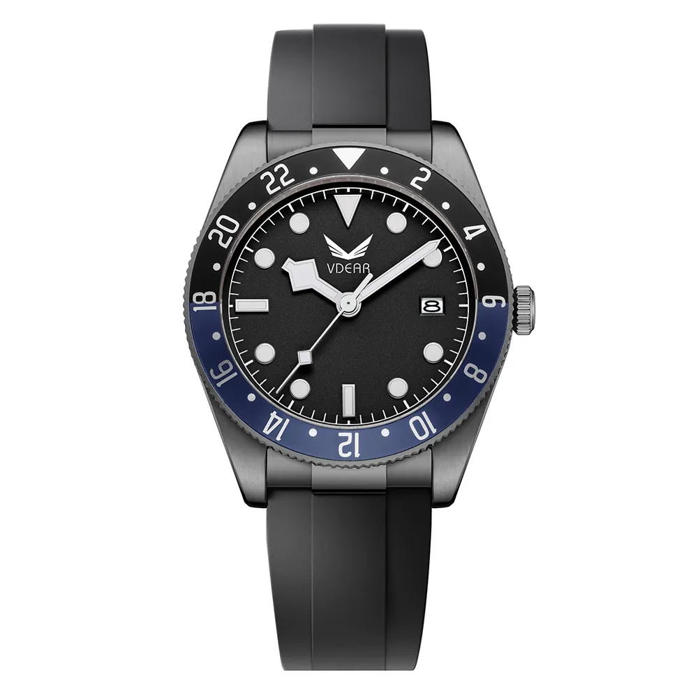 High Quality Quartz Chronograph Watch With Silicone Strap - 5BAR Waterproof - VDEAR Technology 1