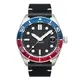 Montre automatique VDEAR Day Date - Lunette patchwork rouge et bleue 1