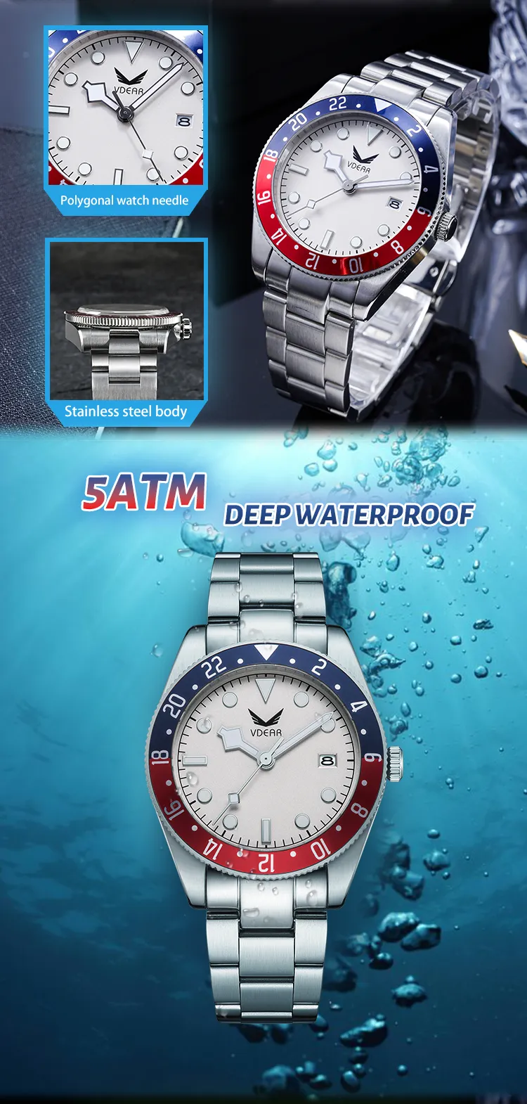 Quality OEM ODM Mens Stainless Steel 316L Quartz Watch Manufacturer 9