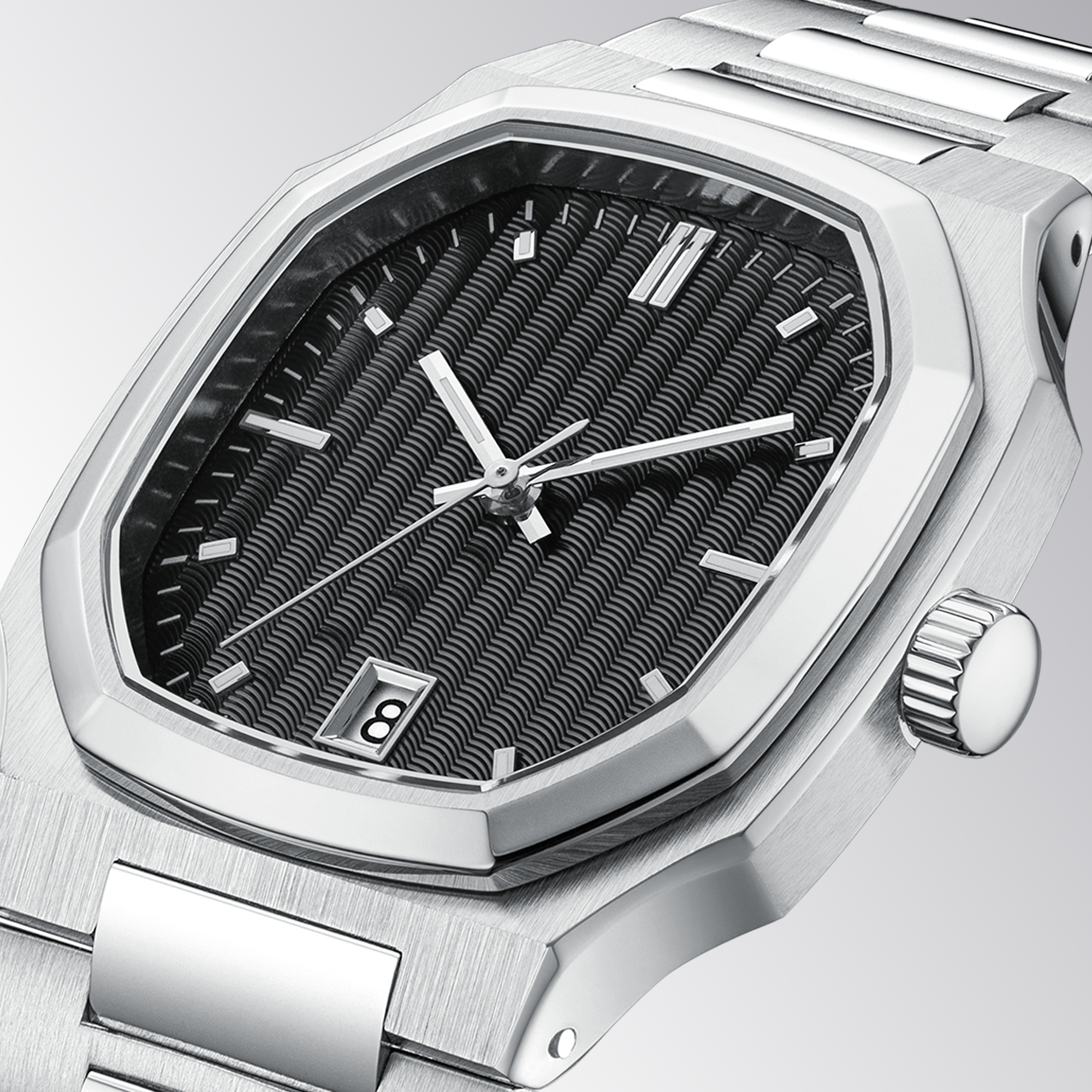 Vdear Rose Gold Case Brown Oil Pressure Dial With Luminous Date Men Quartz Watch 13