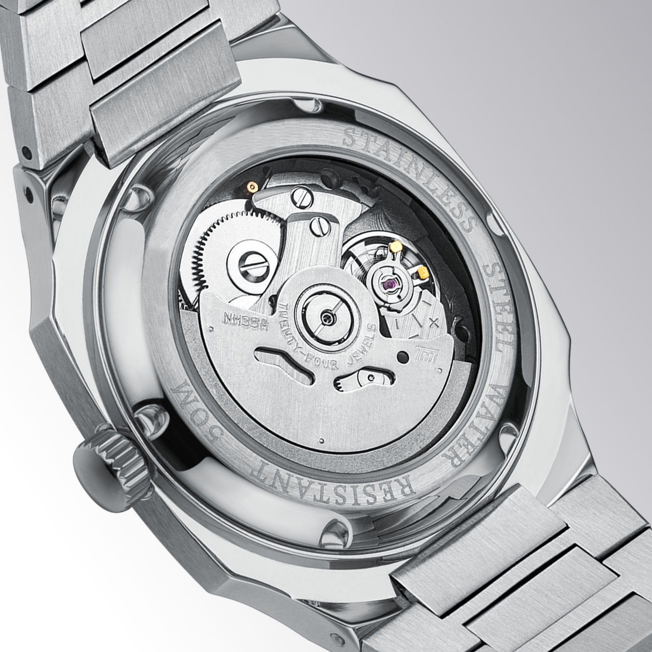 Vdear Business 3d Printing Dial With Date Luminous Pointers Visible Movement Automatic Mechanical Watch 13