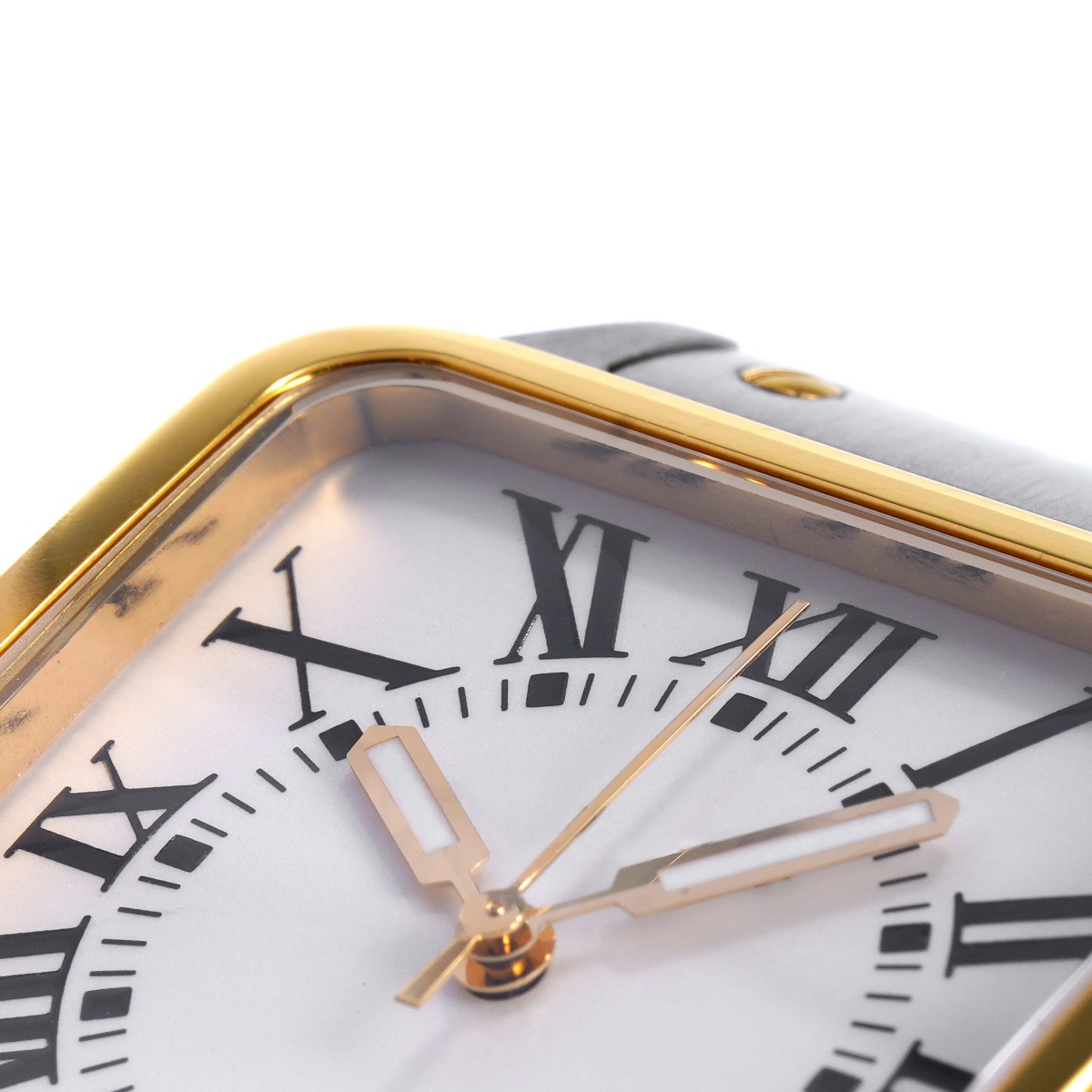 Vdear Newest Square Case Roman Numeral With Luminous Pointers Stainless Steel Strap Sunray Dial Quartz Men Watch 11