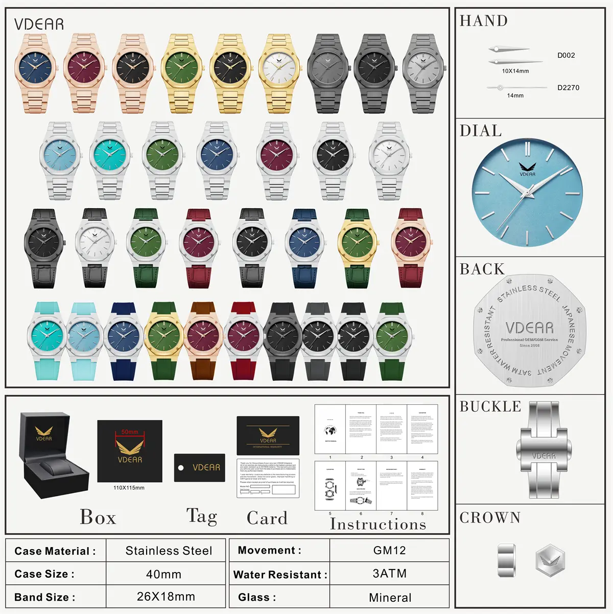 Octagon Case Quartz Watches - Ultra Thin Luxury Men's Watch 6