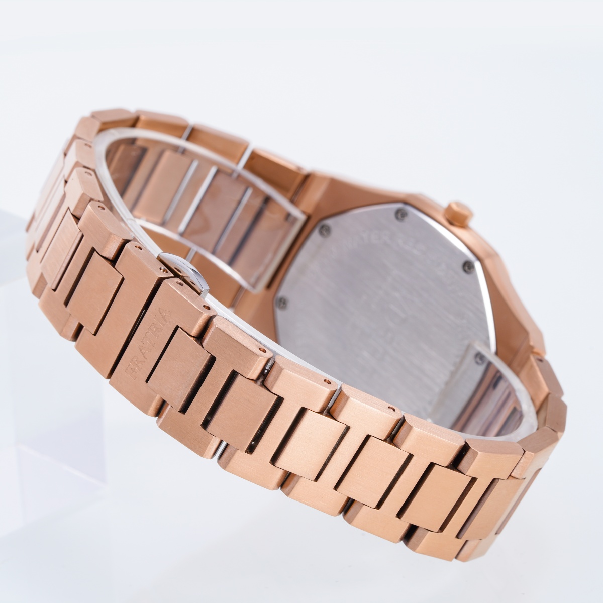 Vdear Silicone Strap Arabic Sunray Dial 7mm Thickness Gold Octagon Case Quartz Wristwatch 14
