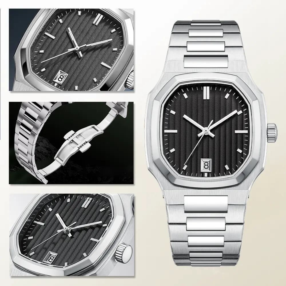 VDEAR Rose Gold Men's Quartz Watch with Date & Luminous Hands 3