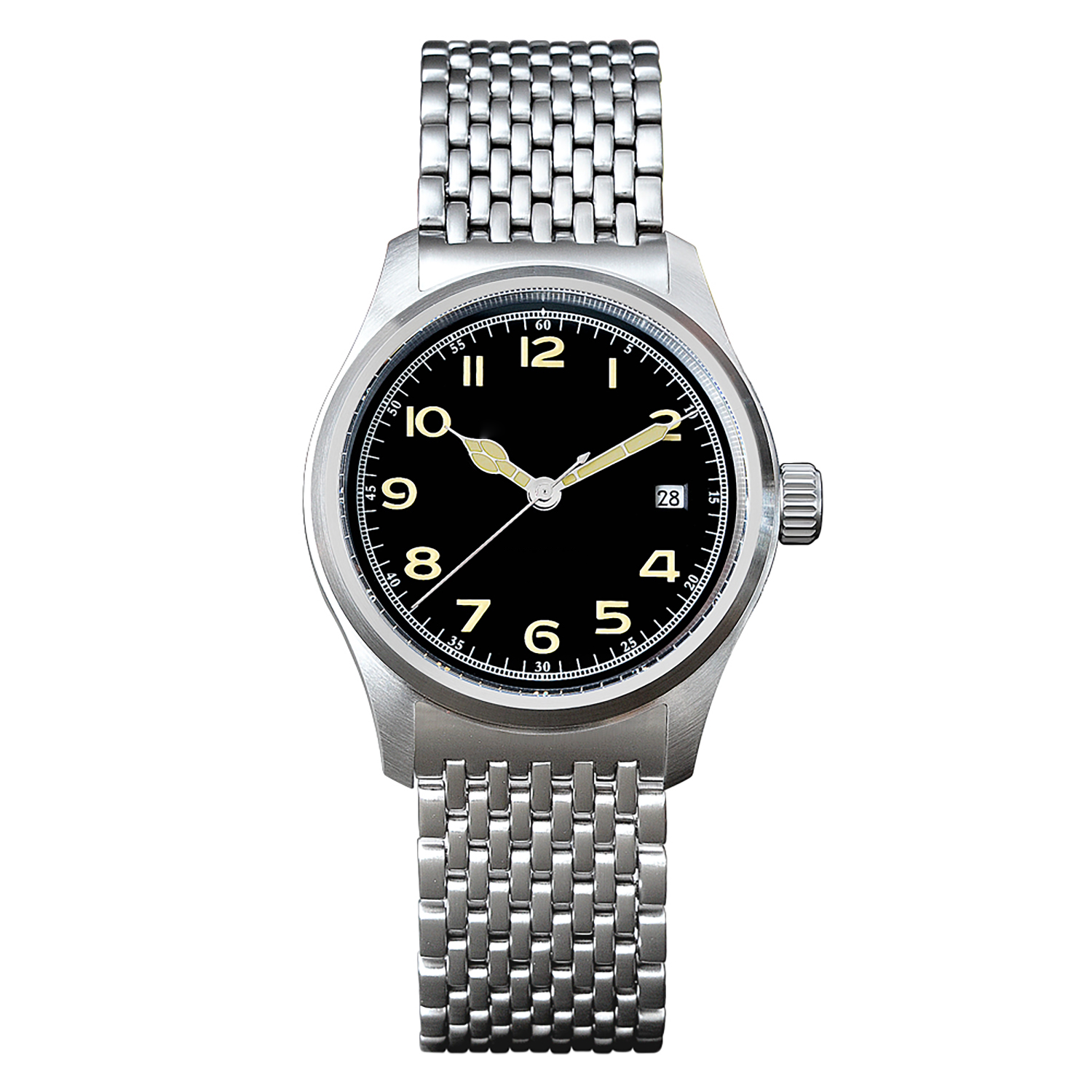 Vdear OEM Custom luminous hands Sunray Dial Men Quartz Wristwatch 9