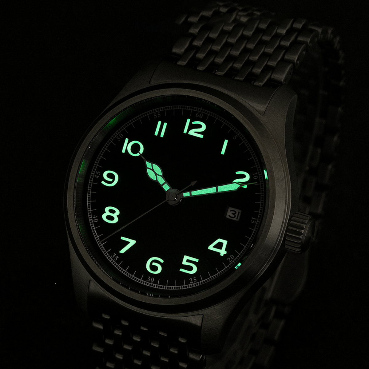 Vdear OEM Custom luminous hands Sunray Dial Men Quartz Wristwatch 13