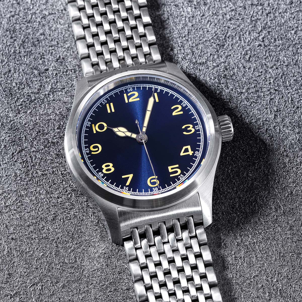 Vdear OEM Custom luminous hands Sunray Dial Men Quartz Wristwatch 11