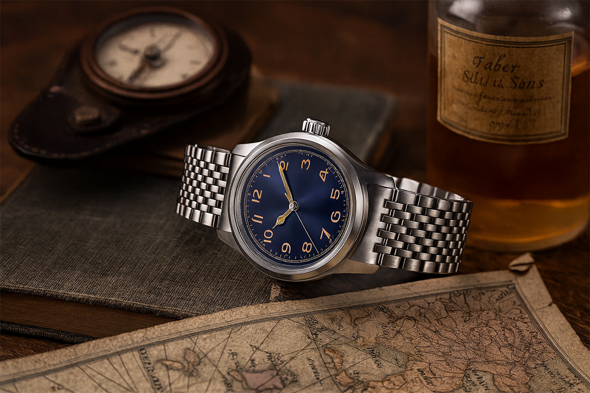 Vdear OEM Custom luminous hands Sunray Dial Men Quartz Wristwatch 10