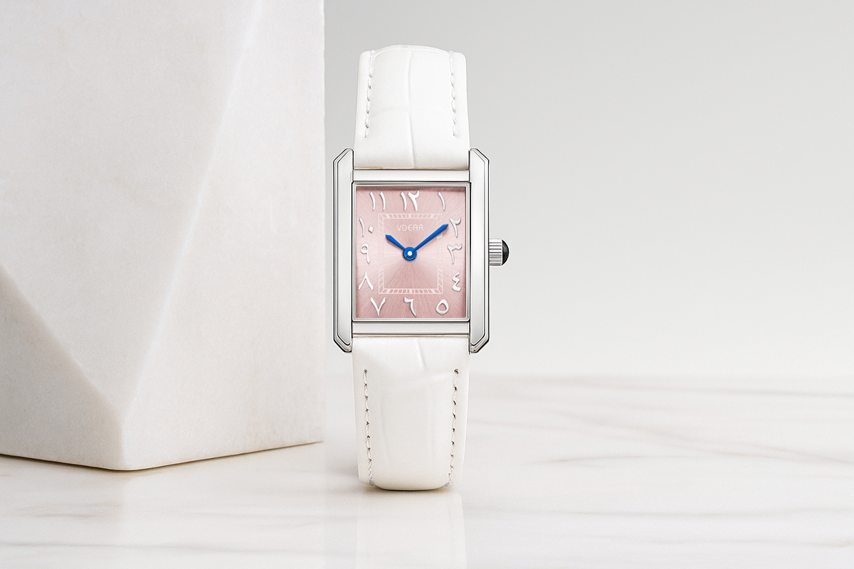 Vdear Ultra Thin Rectangle Sunray Dial With Arabic Number Quartz Watch Leather Strap Women Wristwatch 10