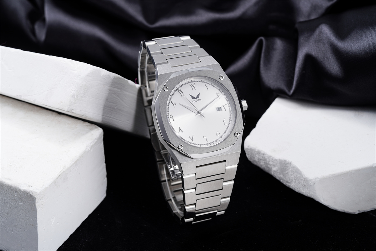 Vdear Silicone Strap Ultra Thin 7mm Octagon Case Quartz Watch Classic 3atm Waterproof Arabic Dial With Date Luxury Watch 10