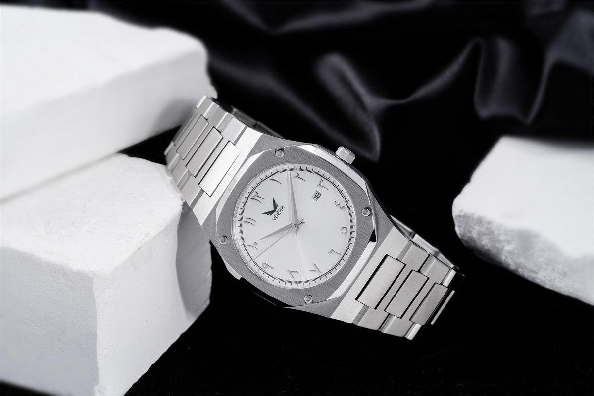 Vdear Silicone Strap Ultra Thin 7mm Octagon Case Quartz Watch Classic 3atm Waterproof Arabic Dial With Date Luxury Watch 15