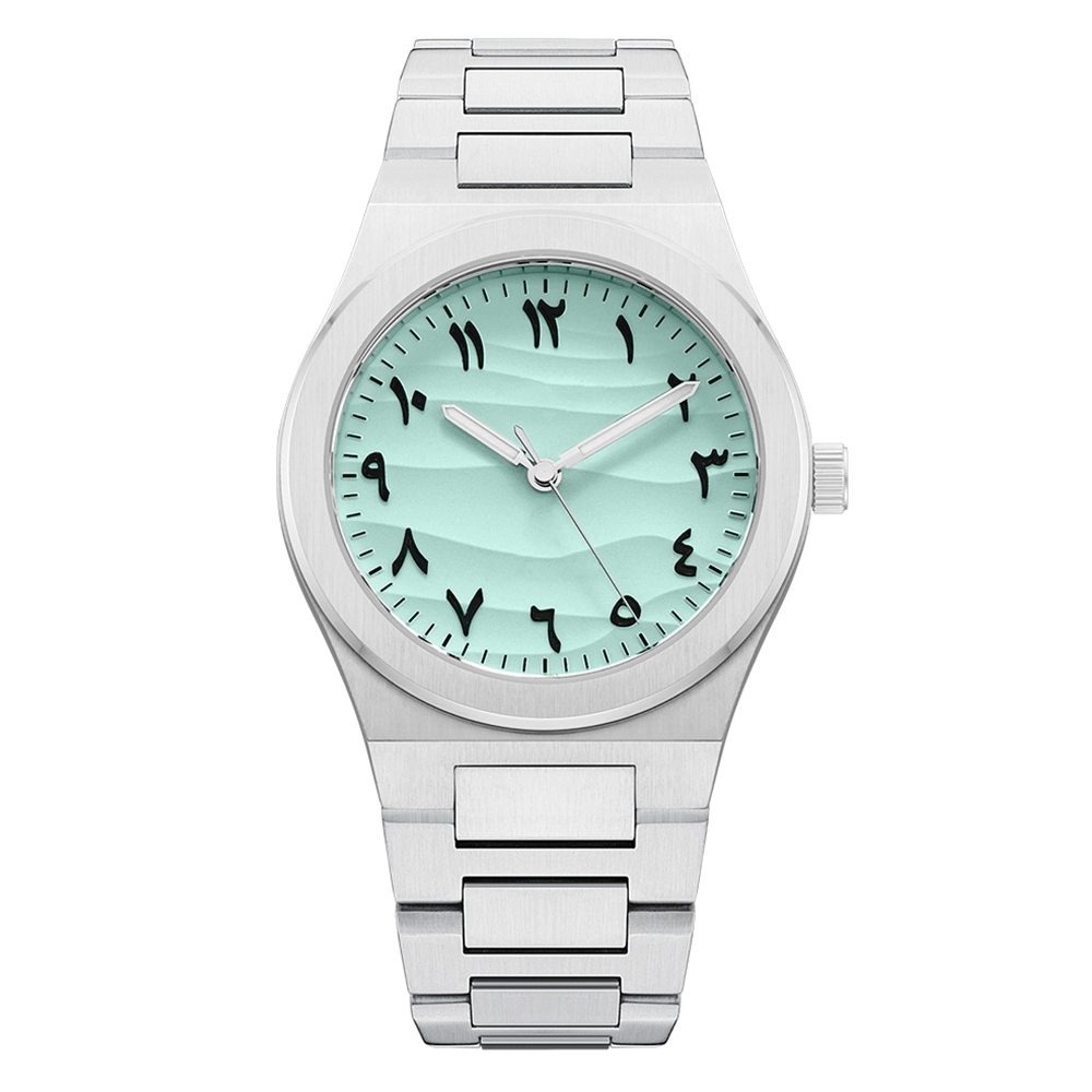 Vdear Unique Matte Ripple Dial With Arabic Number Men Watch Luminous Hands Ultra Thin 7mm Case Waterproof Quartz Watch 1