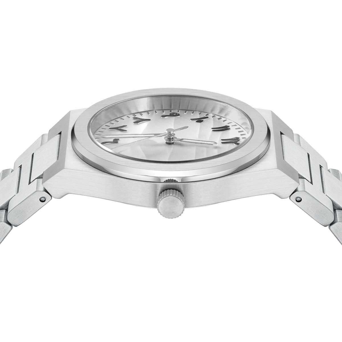 Vdear Unique Matte Ripple Dial With Arabic Number Men Watch Luminous Hands Ultra Thin 7mm Case Waterproof Quartz Watch 12