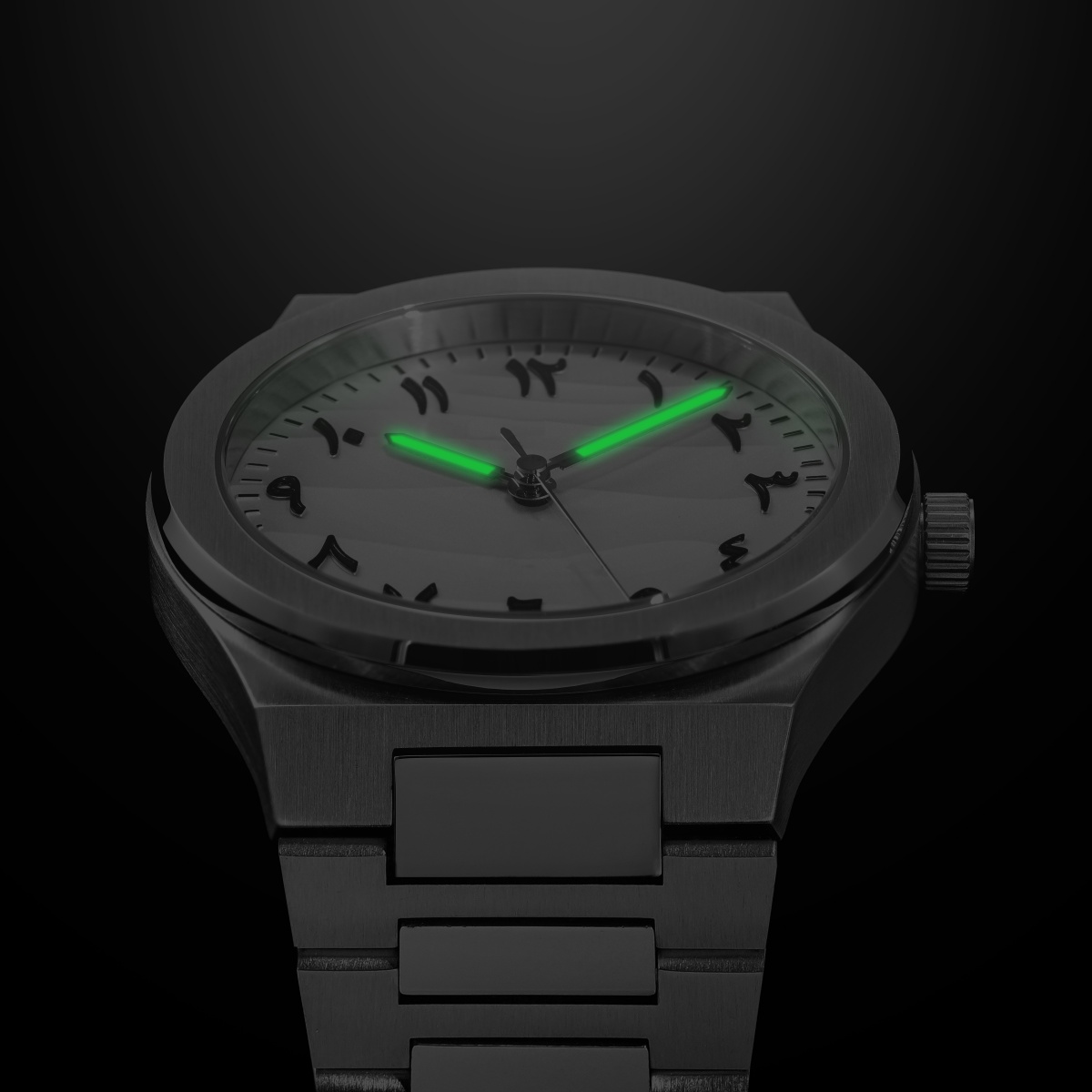 Vdear Unique Matte Ripple Dial With Arabic Number Men Watch Luminous Hands Ultra Thin 7mm Case Waterproof Quartz Watch 13