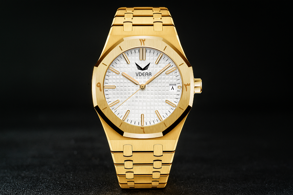 Vdear New Arrive Arabic Letter Bezel With Checkered Dial Luminous Date Men Quartz Watch 10