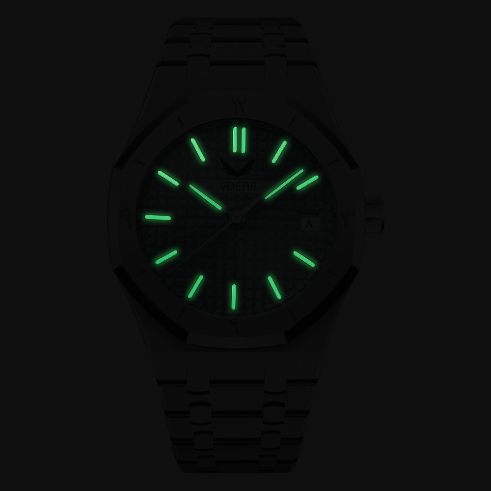 Vdear New Arrive Arabic Letter Bezel With Checkered Dial Luminous Date Men Quartz Watch 13